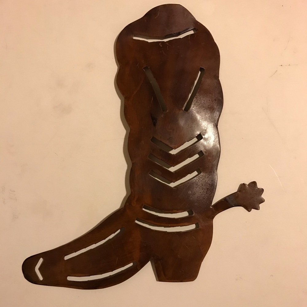 Metal decoration boot